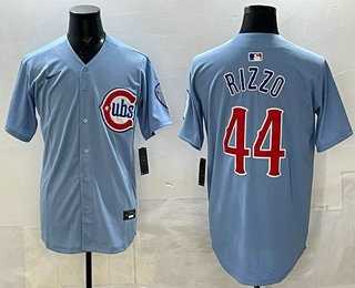 Men%27s Chicago Cubs #44 Anthony Rizzo Baby Blue Limited Jersey->houston astros->MLB Jersey