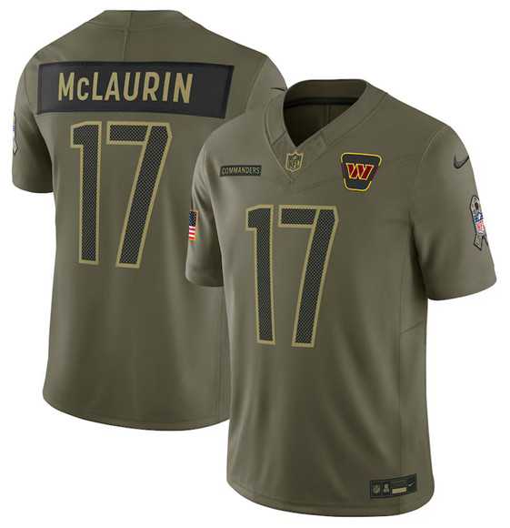 Men%27s Washington Commanders #17 Terry McLaurin Olive 2025 Salute to Service Limited Stitched Jersey Dyin->tampa bay buccaneers->NFL Jersey