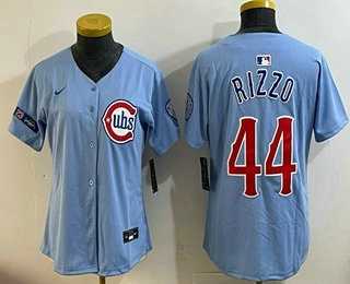 Youth Chicago Cubs #44 Anthony Rizzo Baby Blue Limited Jersey->toronto blue jays->MLB Jersey