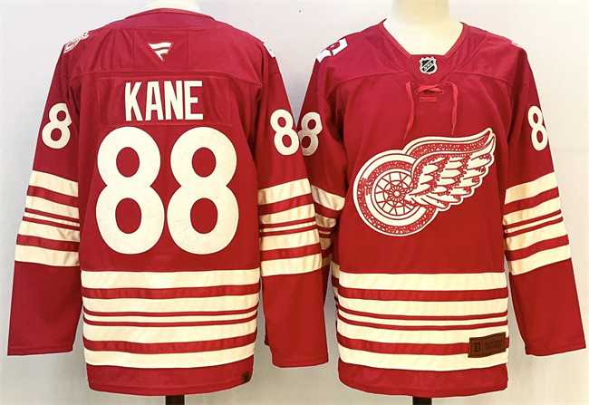 Men%27s Detroit Red Wings #88 Patrick Kane Red 2025-26 Centennial Premium Stitched Jersey->detroit red wings->NHL Jersey
