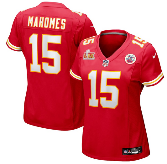 Women's Nike #15 Patrick Mahomes Red Kansas City Chiefs Super Bowl LIX Game Jersey->kansas city chiefs->NFL Jersey